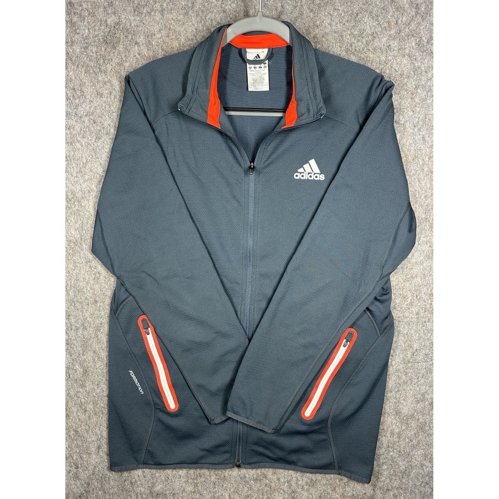 Adidas Formotion Adipower Jacket Mens Medium Gray Full Zip Athletic Training